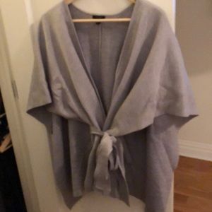Grey Ann Taylor wrap cape poncho